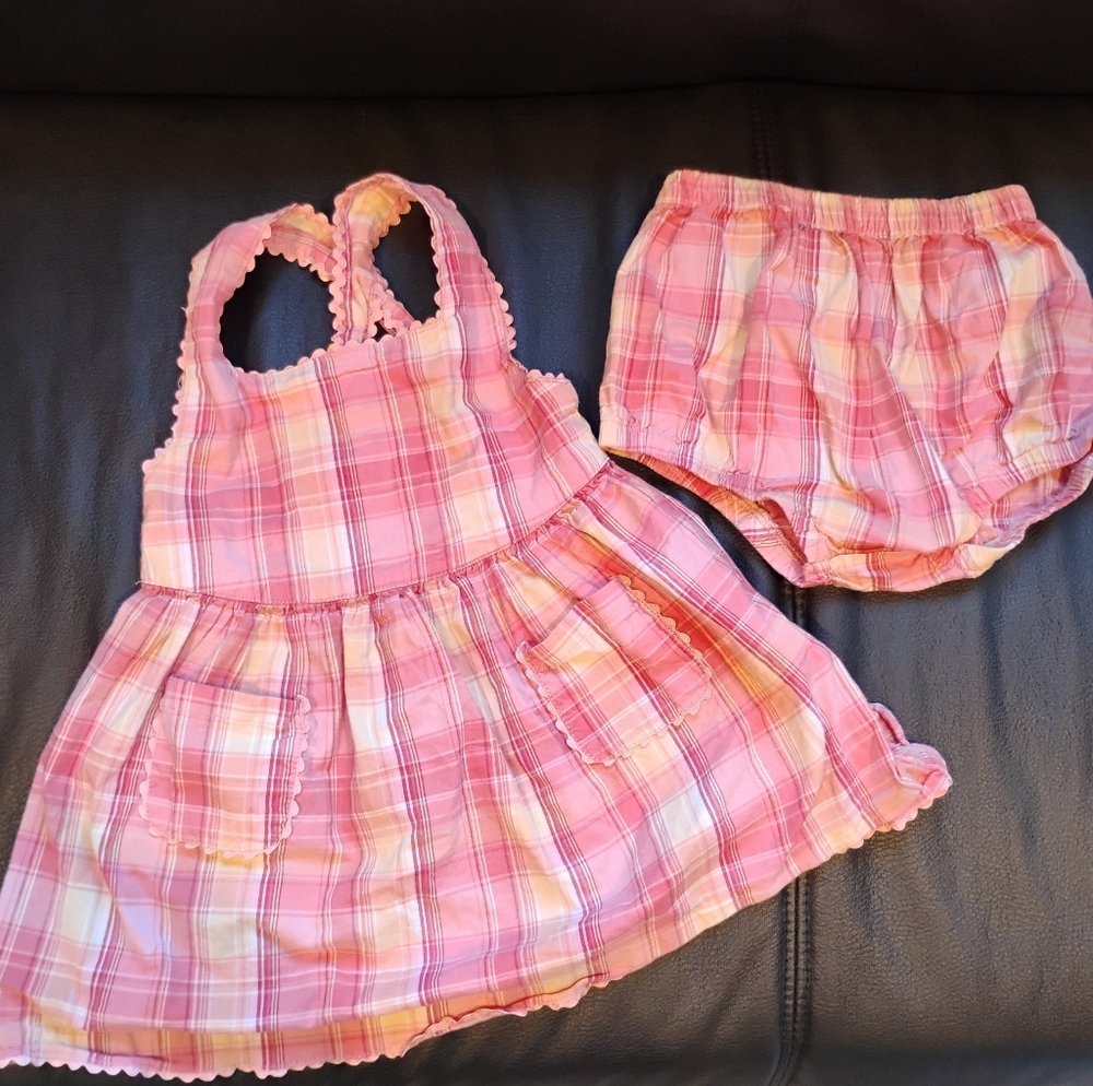 Adorable Pink Plaid Kids Diaper Cover Set